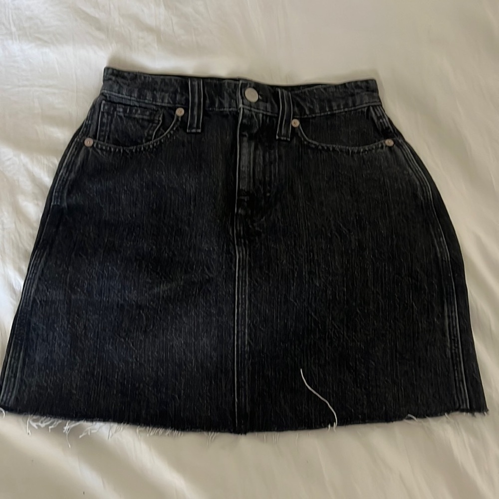 black jean skirt